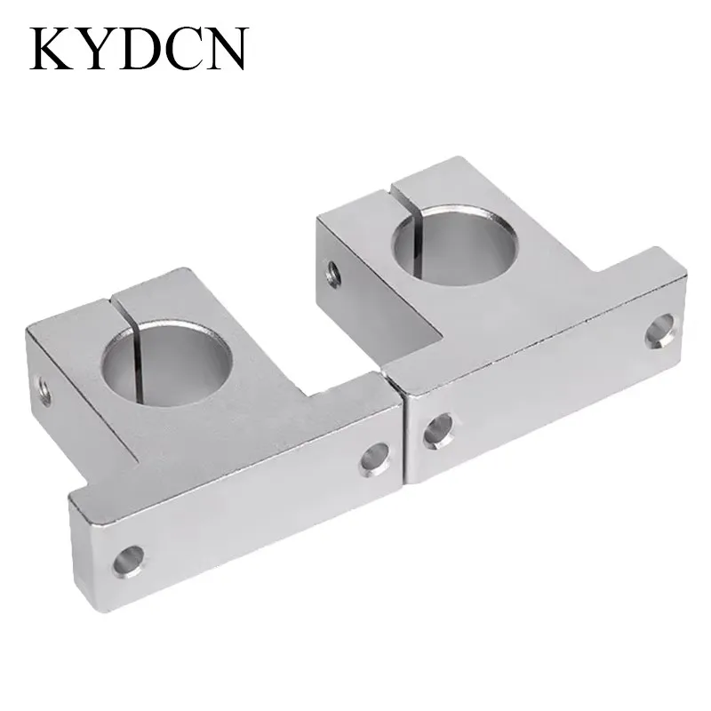 2pcs Round Linear Rail 6mm Linear Shaft + Linear Bearing Housing SCS6UU + Linear Rail Clamp SK6 For CNC Router 3D printer parts