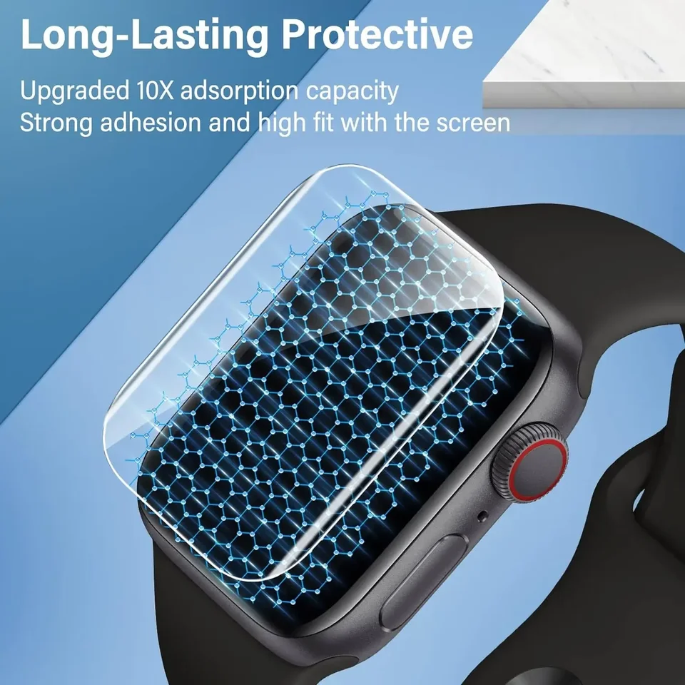 5 Piezas Película Protectora para Apple Watch Protector de Pantalla 49mm Accesorios 40mm 44mm 45mm 41mm Serie 10 46mm 42mm 9 8 7 Se Ultra 2 5