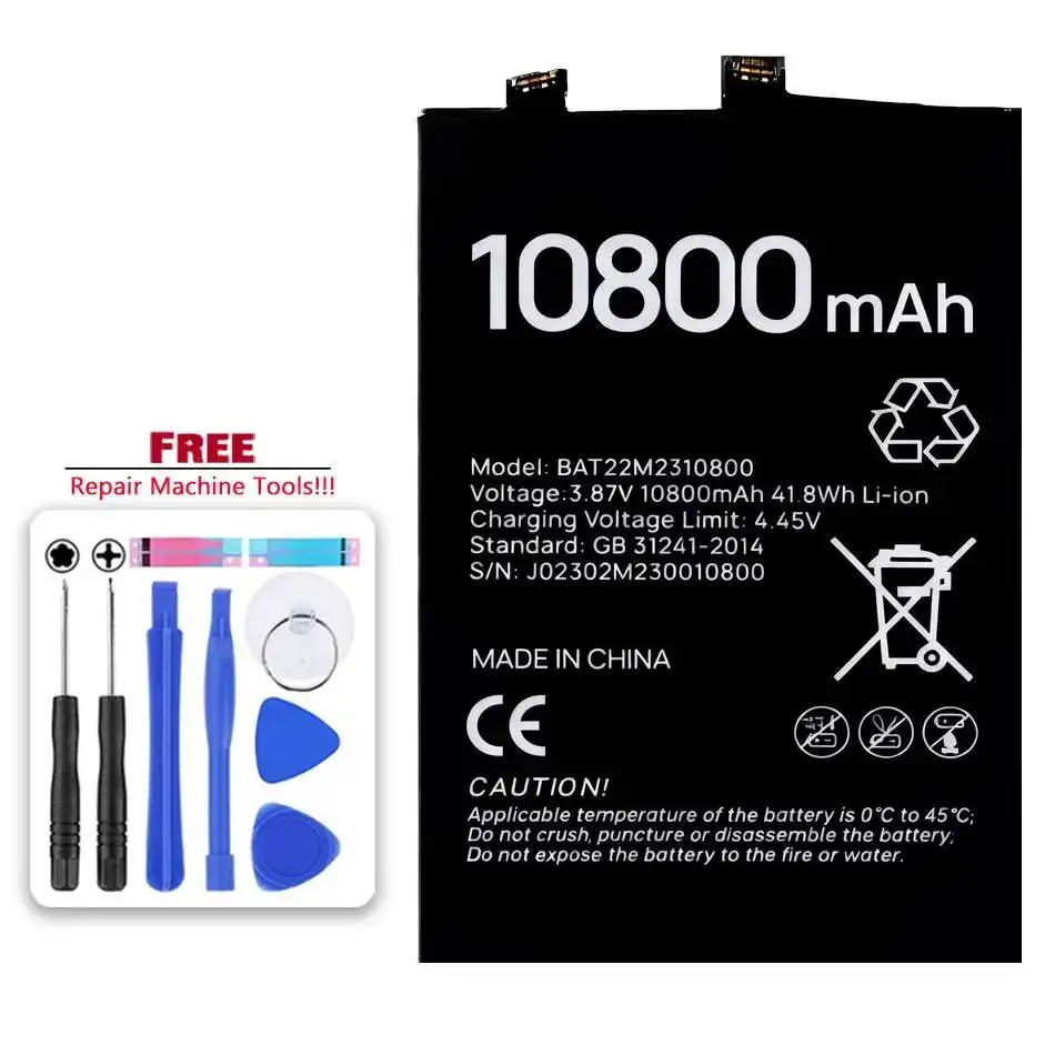 

Mobile Phone Battery High-Capacity Premium Replacement 10800Mah For Doogee S110 BAT22M2310800