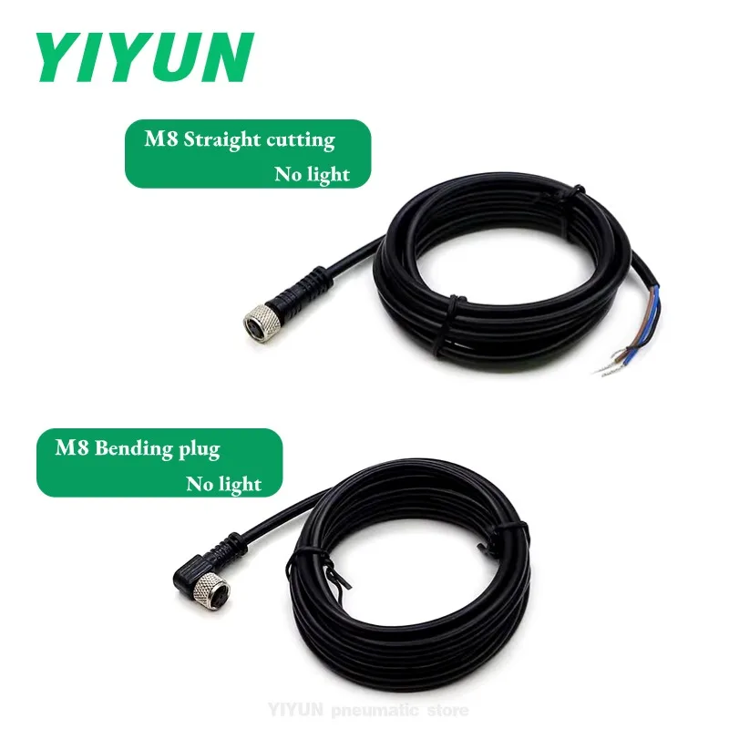 M8 Proximity photoelectric switch sensor M12 coupler 2 cores 3 cores CI3 CI4 CL4-8 CL3-8-NPN PNP Straight cutting Bending insert