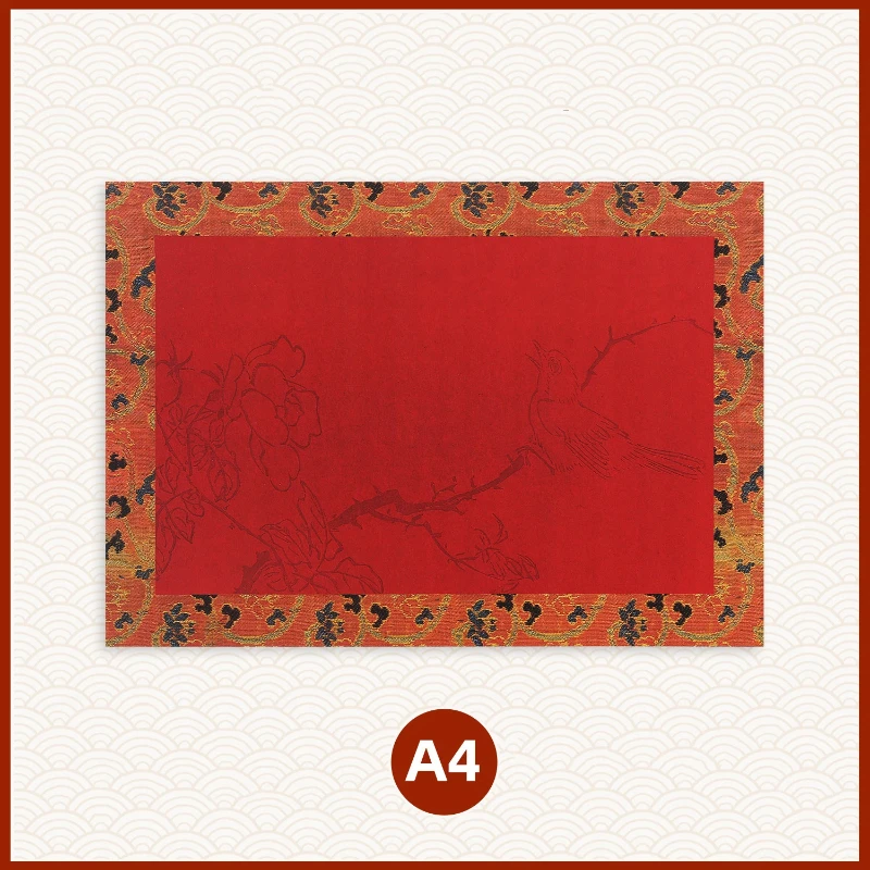 A4 Blank Xuan Paper Cards Half Raw Half Cooked Rice Paper for Wedding Calligraphy Engagement Letter Handwriting Practice