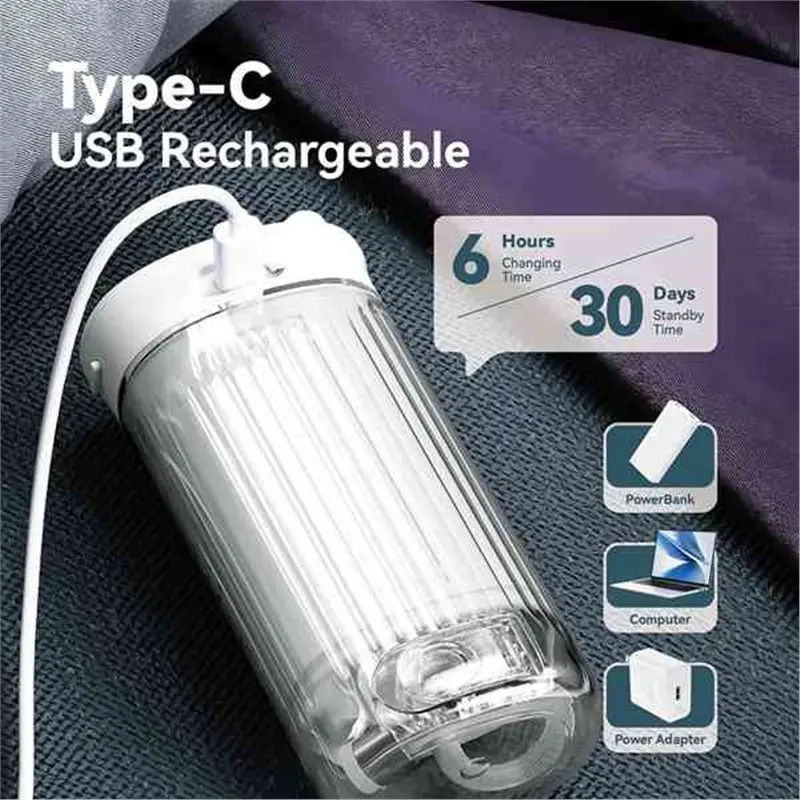 LITE-Telescoping Water Tank For Portable Mini Water Flosser, 4 Modes, For Teeth Cleaning Travel Oral Irrigator White