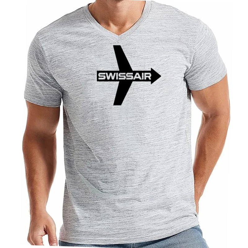 Swissair 2024 Clothing T Shirt Feeling Airline Retro Best Selling Casual Super-soft Airplane Graphic Men Male