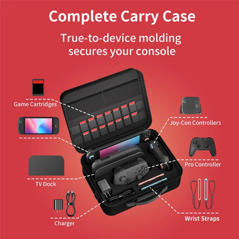

ABSQ-Carrying Case Protective Bag For Nintendo Switch 2 Accessories Portable Storage Travel Case Handbag Shoulder Bag