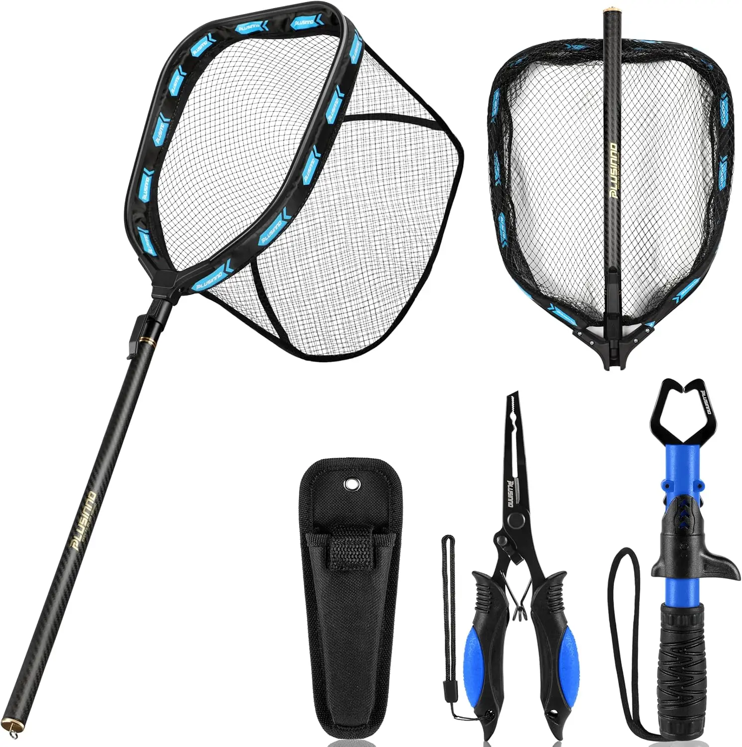 

Telescoping Carbon Fiber Fishing Net with Floating Handle, Ultralight Landing Gear for Bass Trout Salmon Kayak