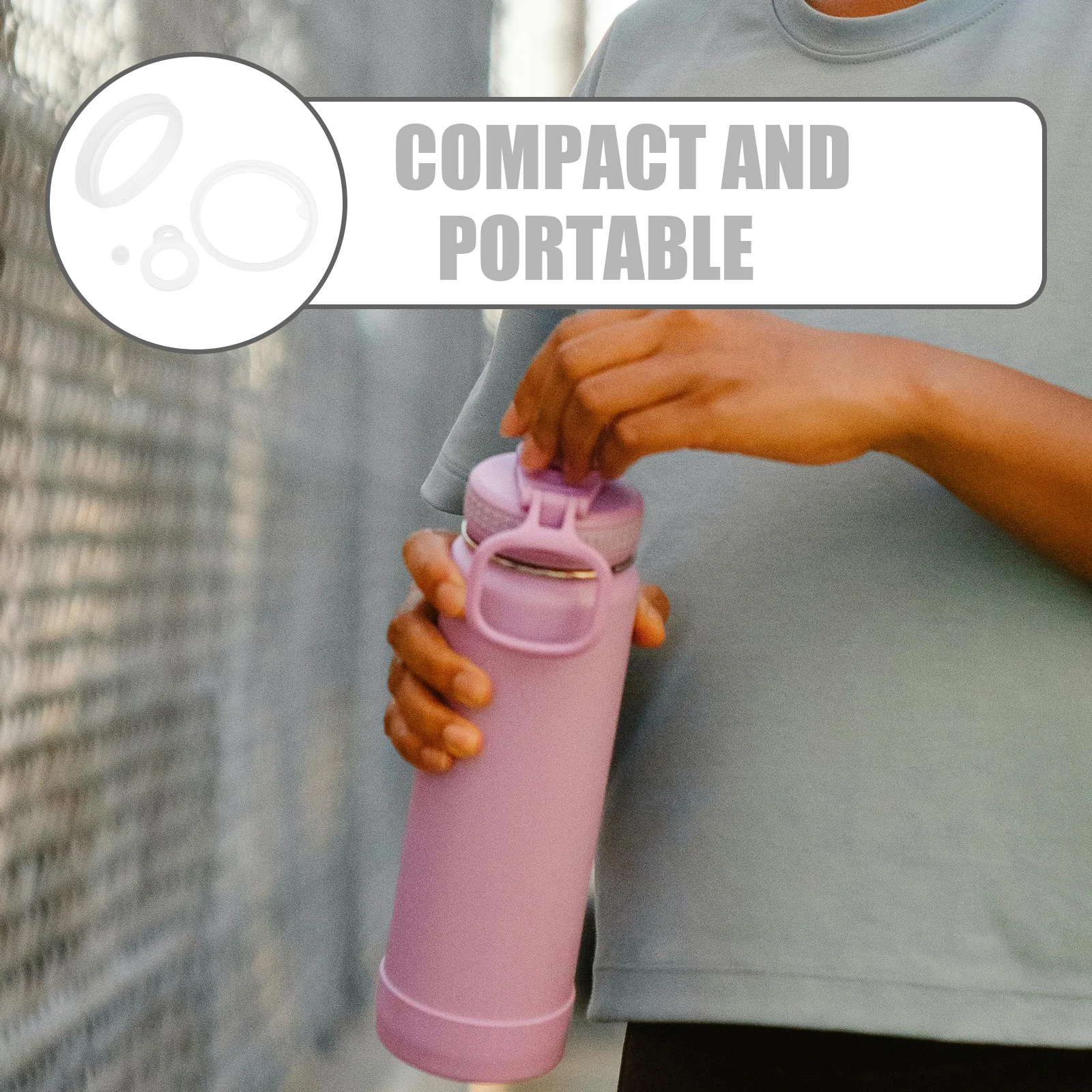 

1 set Water Bottle Gasket Silicone Sealed Ring 24 32 40 64 Ounce Replacement Sealing Rings Kitchen Bar Supplies