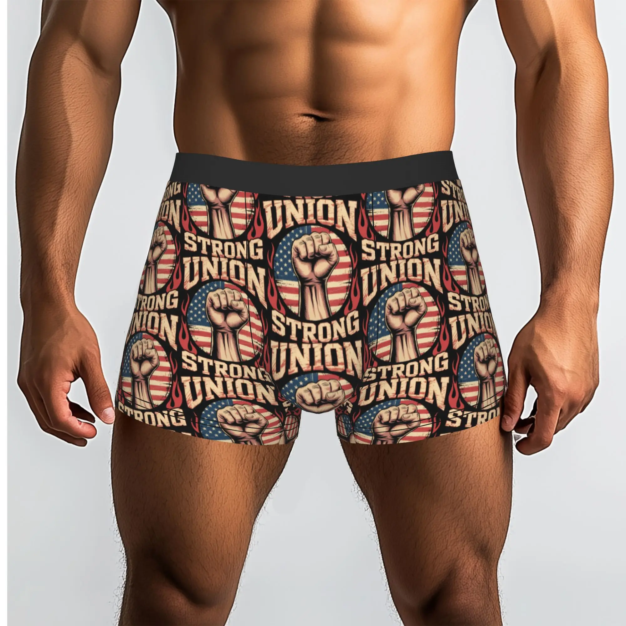 Union Strong Worker Labor Day  Labor Movement Underpants Breathbale Panties Man Underwear Ventilate Shorts Boxer Briefs