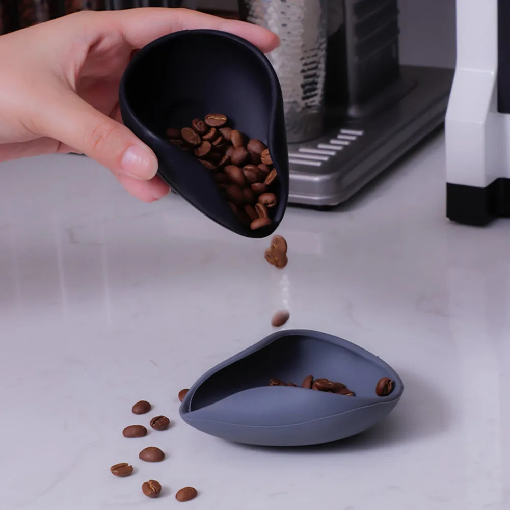 Coffee Preparation Coffee Bean Weighing Dish Ergonomic Grip Dish Spill Proof Measuring Tool Espresso Grey Flat Anti-Slip Base