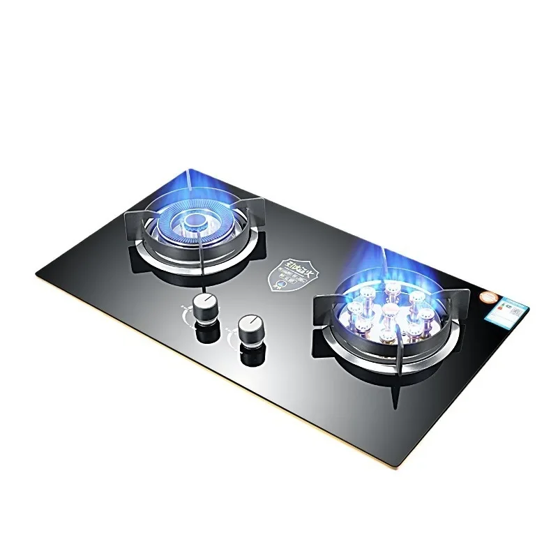 Hot selling gas cooker LPG smart gas cooktops glass top battery Ignition 2 burner gas stove for kitchen