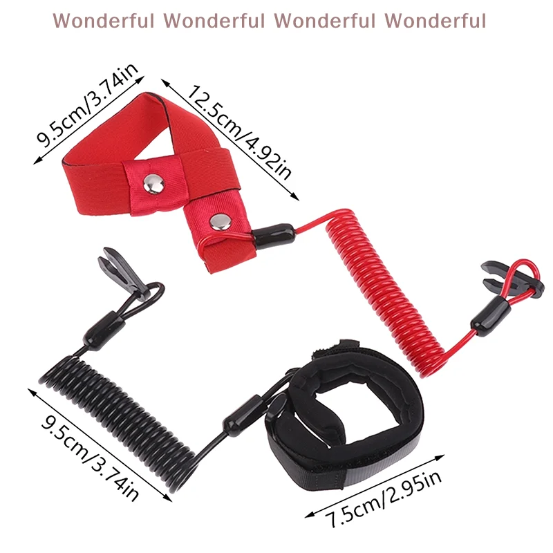 

Motorboat Safety Lanyard Rope Outboard Engine Kill Switch Flameout Rope Boat Operator Presence System for Enhanced Safety