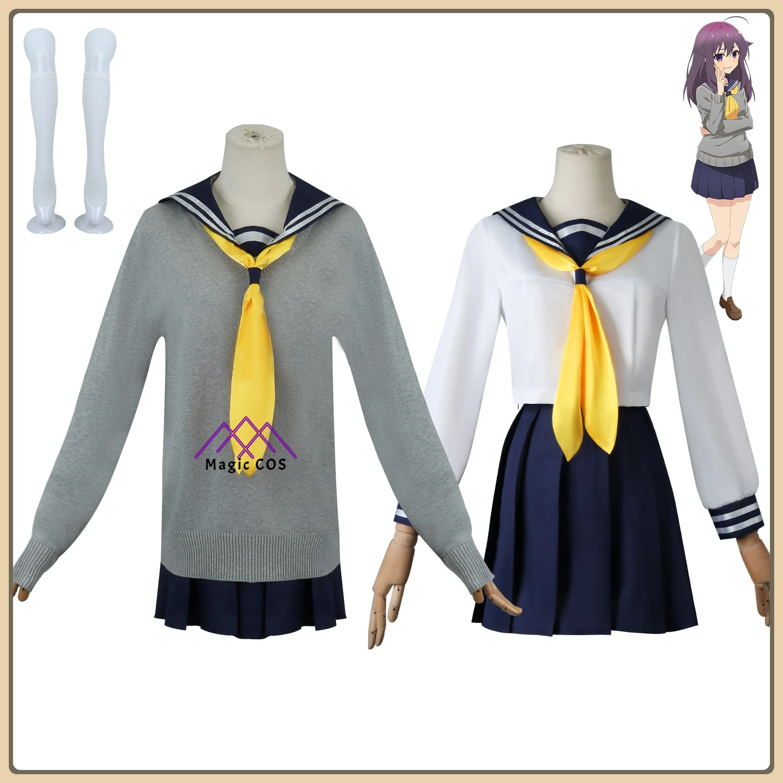 

Kanoko Kanoko Cosplay Costume Set "Kanoko &"Koshi Anko" School Uniforms Full set Anime Outfits for Women Halloween and Comic Con