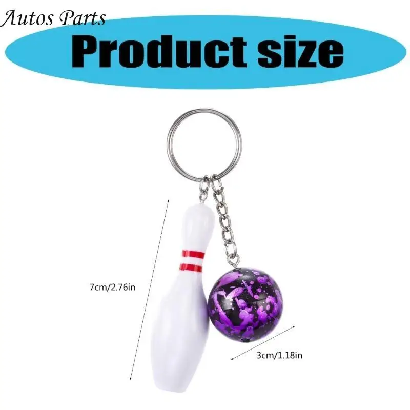 57BA سهلة حمل كرة البولينج قلادة مفتاحية مفاتيح الالتقاء بسلسلة مفاتيح كرة البولينج للاستخدام اليومي والهدية givings #6