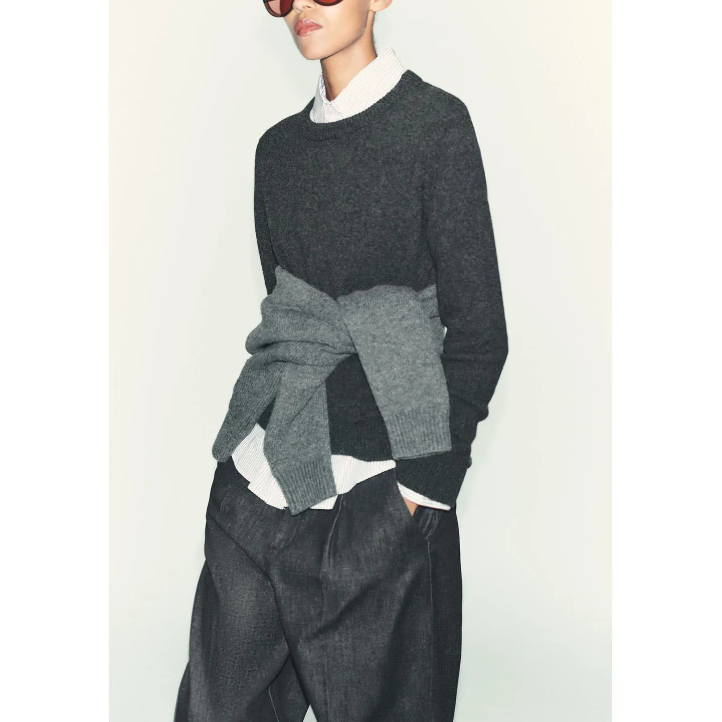 Herfst Nieuwe Basic Lange Sve Ronde Ne Gebreide Trui Veelzijdig Woon-werkverkeer Zacht Polyester Vezel Dames Overhead Sle