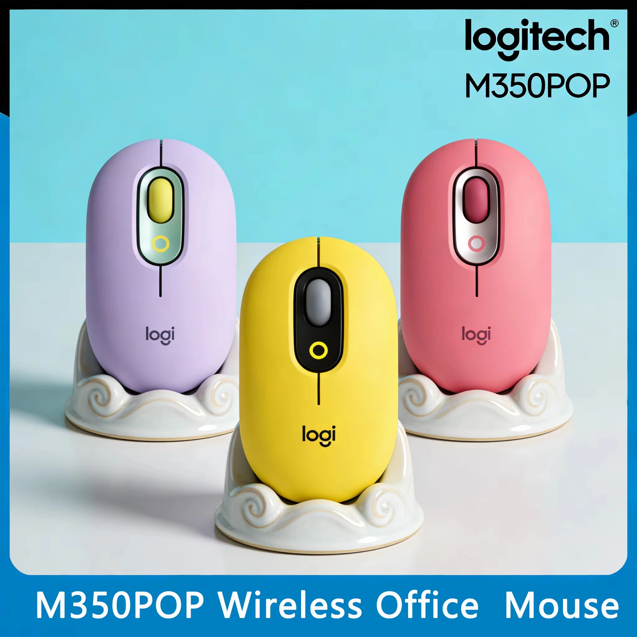 

Беспроводная мышь Logitech POP M350 Dual Mode, бесшумная, эргономичная, для работы, игр, ноутбука, ПК, путешествий, тонкая, компактная