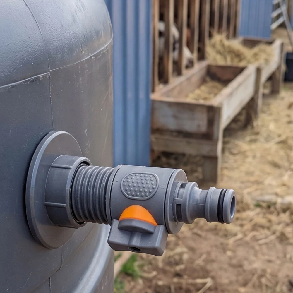 IBC Water Tank Adapter Garden Hose Connector With Valve Collection Connector Kit Quick Installation Leak-proof Connector Kit