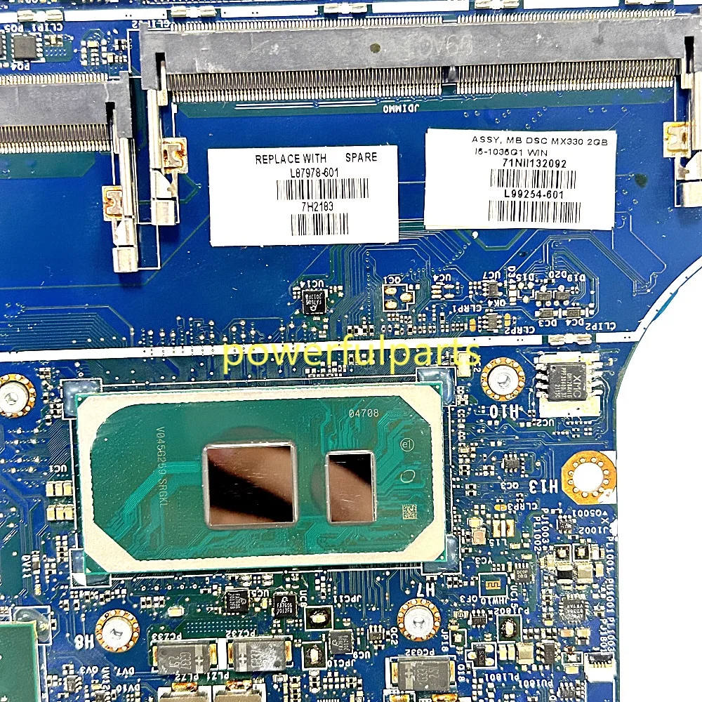 ل Hp EMVY 17M-CG 17T-CG 17-CG اللوحة الأم GPI70 LA-J502P L87979-601 L87978-601 I5 I7 CPU MX330 2GB GPU تعمل بشكل جيد