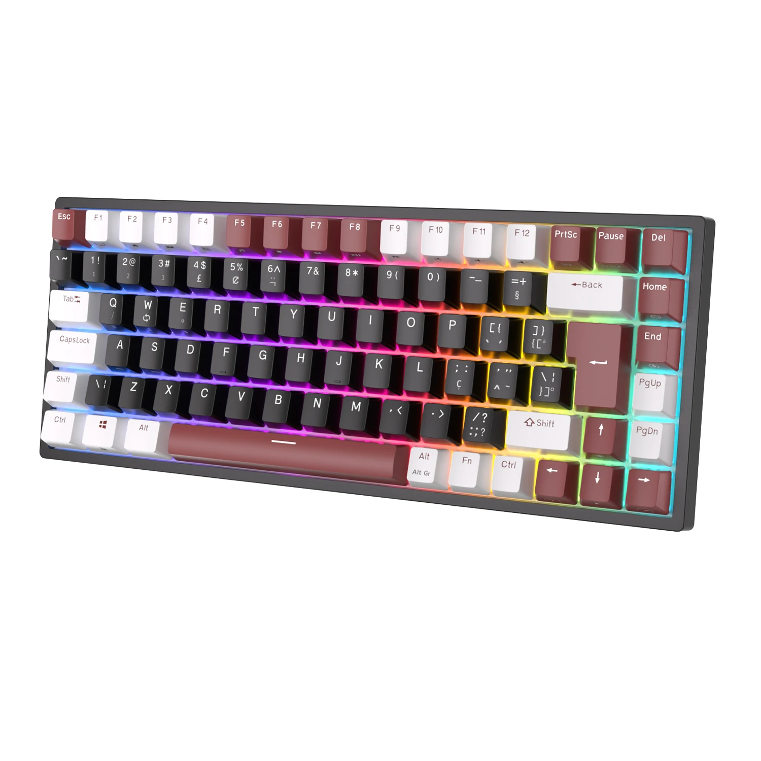 RK Royal Kludge RK84 Brazilian Mechanical Gaming Keyboard 84 Keys RGB Tri-Mode BT5.0/2.4G/Wired Hot-Swappable Wireless Keyboards