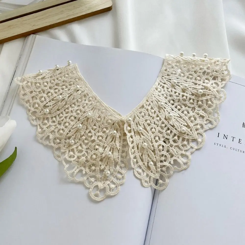 Doll Collar Lace Fake Collar Pearl Clothes Accessories Decoration Shirt Collar Detachable Dress Decorative Shoulder Shawl