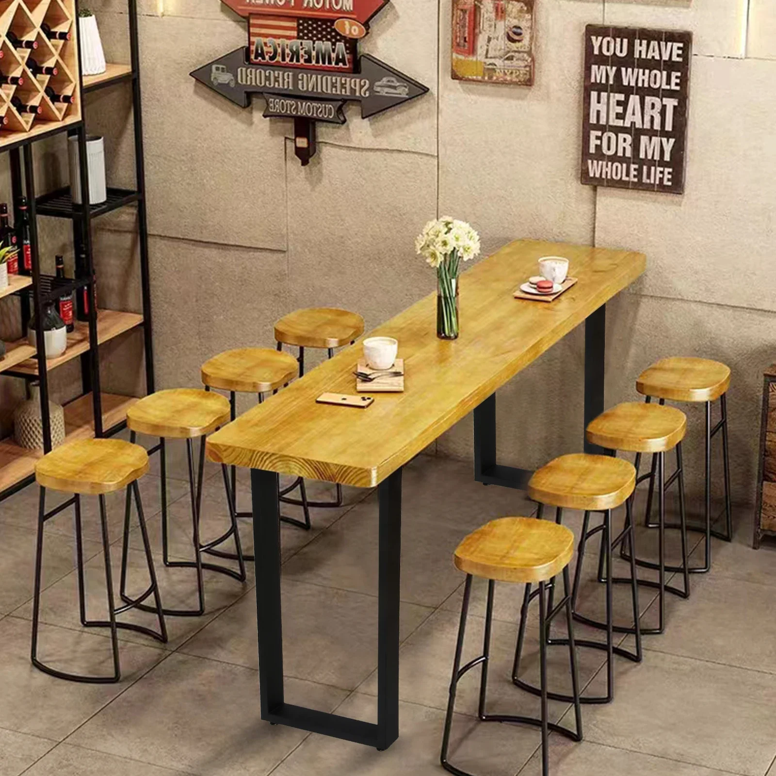 

Bar Height Table Legs 40 inch, Set of 2, Classic Styling Heavy Duty Metal Legs, Easy to Install, for computer desks, workbenches