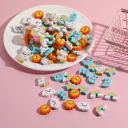 10Pcs/Lot Kawaii Unicorn Rainbow Eraser Cute Cartoon Cloud Star Moon Sun Pencil Rubber Erasers for Kids School Office Stationery
