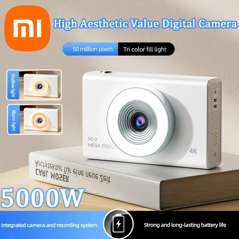 Xiaomi Digital Camera 4K High-definition Camera Autofocus Portable Retro Camera 50 Million Pixels CCD Travel Student Camera