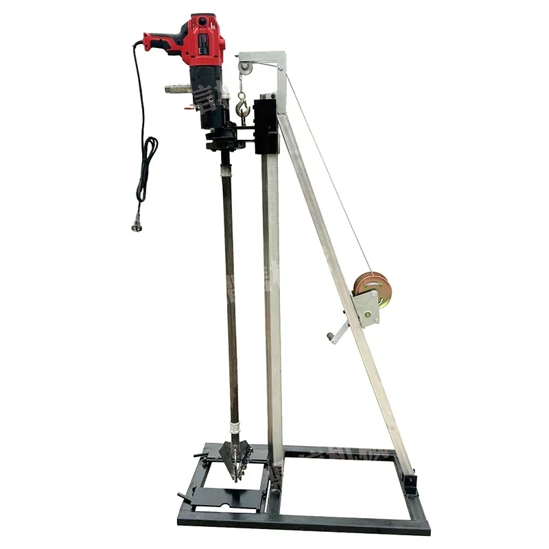 Customized hand-cranked vertical drilling equipment drilling machine household small portable electric drilling machine