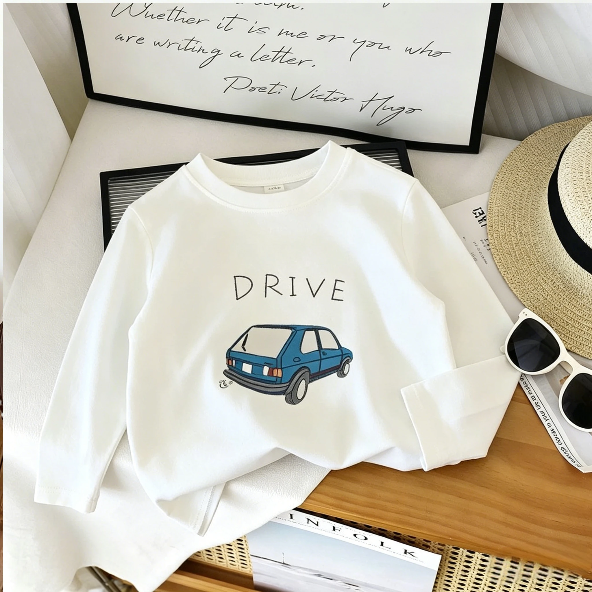 Baby Boys Girls Car Print T-Shirt Thin Tops Cotton Tee Summer Sportswear For Little One Fashion Daily Outfit Cotton Kid Clothing