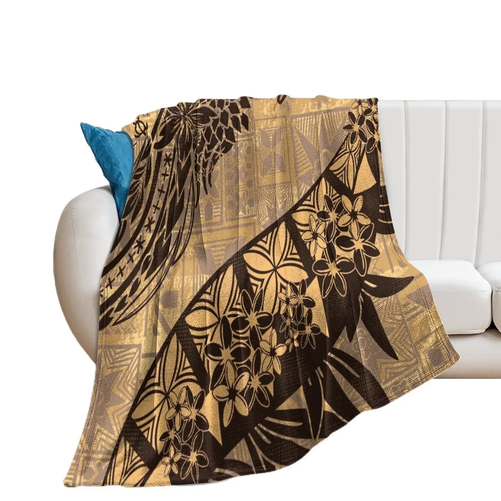 

Vintage Samoan Old Tapa Threads Throw Blanket Blankets For Sofas Bed Fashionable Sofas Blankets