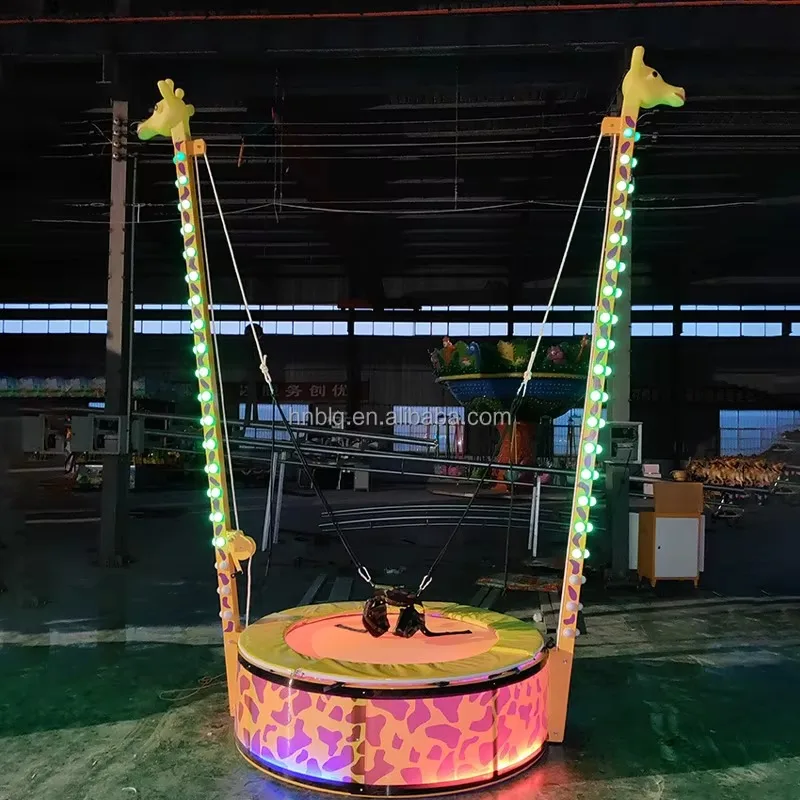 Hot Sale Plaza Mini Foldable Rebounder Bungee Trailer Mounted Portable Mobile Latex Electric Metal Bungee Trampoline