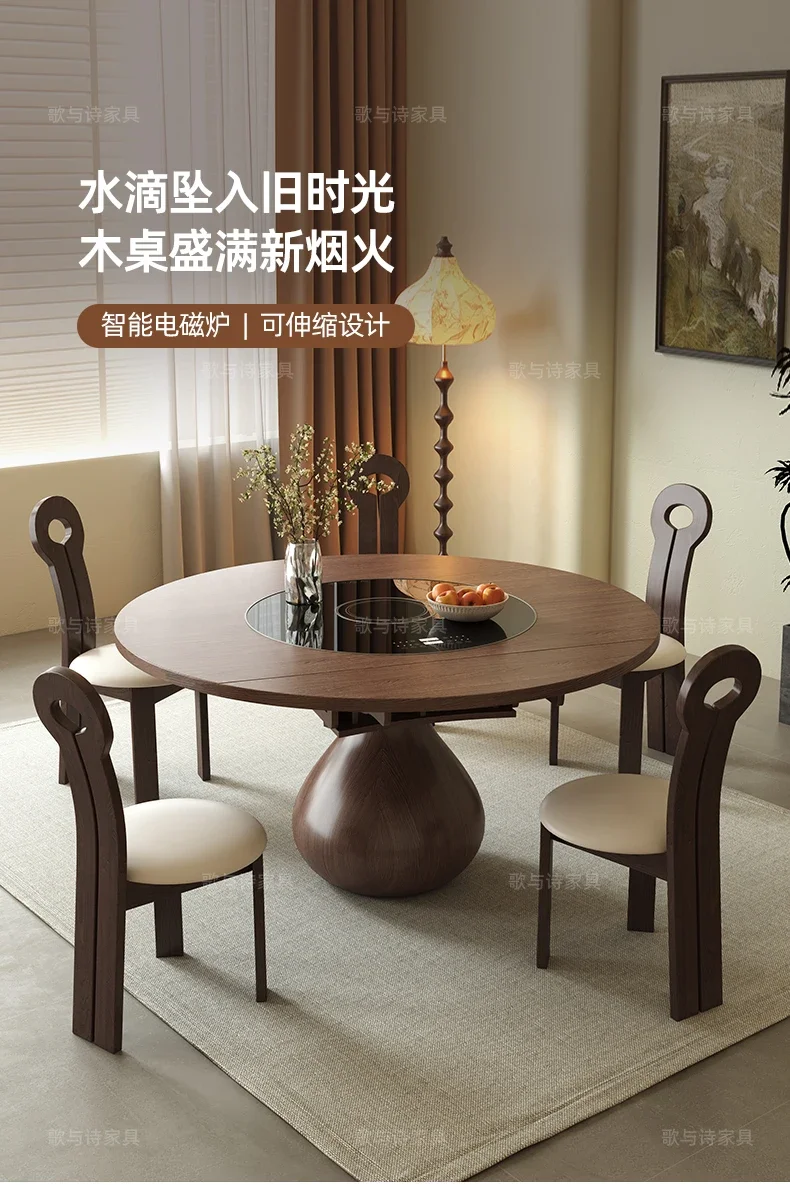 Coffee Wood Dining Table Round Restaurant  Outdoor Center Dining Table Luxury Lounge Mid Century Muebles Garden Furniture