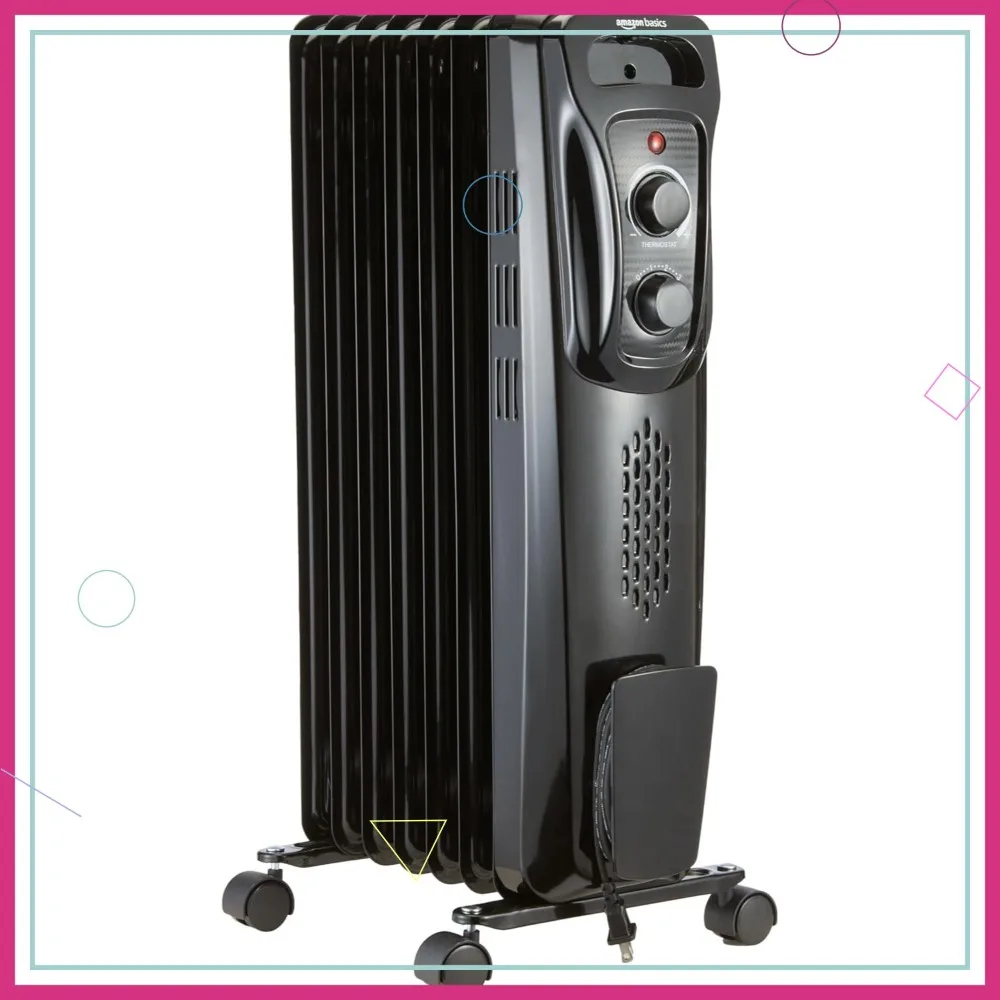 

Portable Oil Radiator Heater with 3 Heat Settings, Over-Heat Protection, ETL Safety, 1500W for Indoor Use