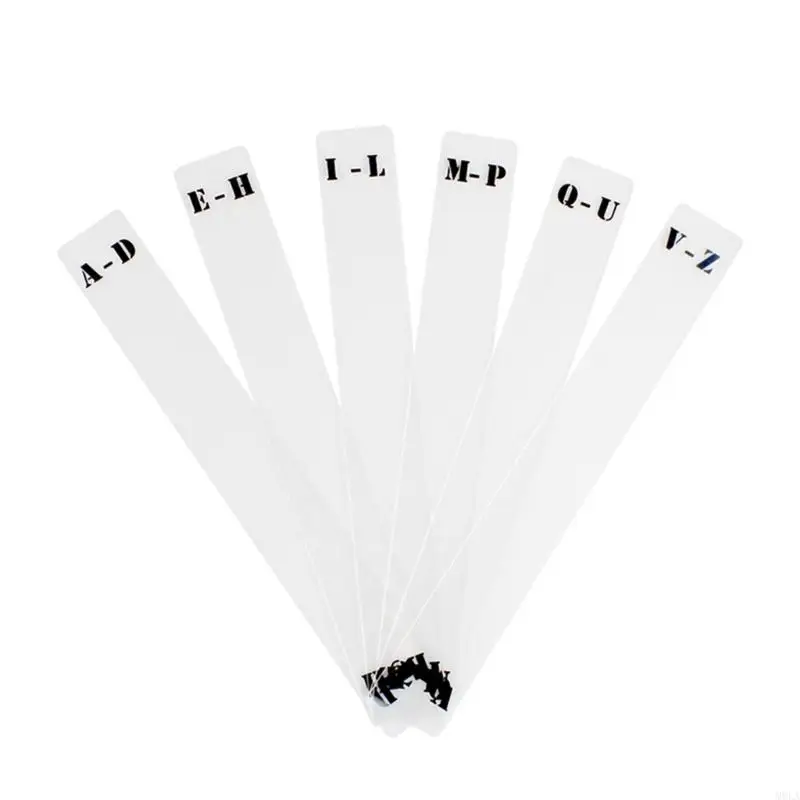 

6Pcs Acrylic Category Label Clear Cards Divider Vertical Arrangement