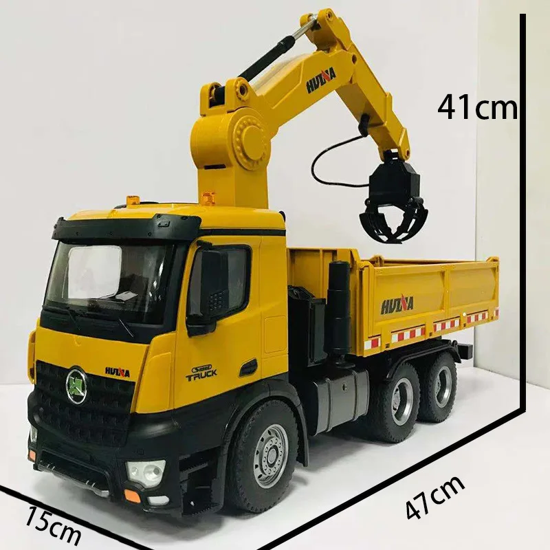 HUINA 1/14 Timber Crane Grab RC Trucks Dump Car Model Toy 2.4G Radio 1200MAH Battery Toys For Boys Boys 1575 TH19620-SMT4