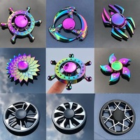 Metal Rainbow Fidget Spinner Colorful EDC Hand Spinner Anti-Anxiety Toy for Children Adult Relieves Stress Finger Spinner Gifts