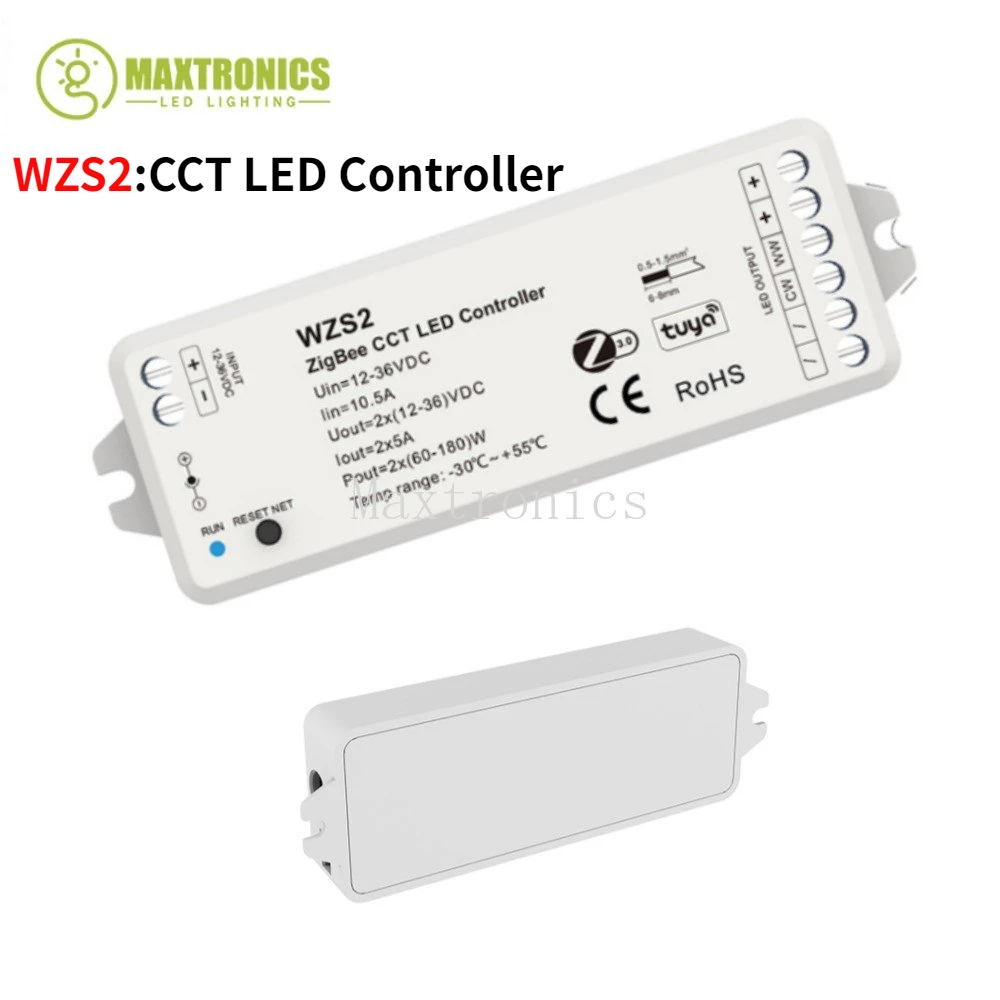 Zigbee 3.0 DC12-24-36V LED Controller WZS1/2/3/4/5 Voice /Google/Alexa control For Single Color CCT RGB RGBW RGB+CCT Led Strip