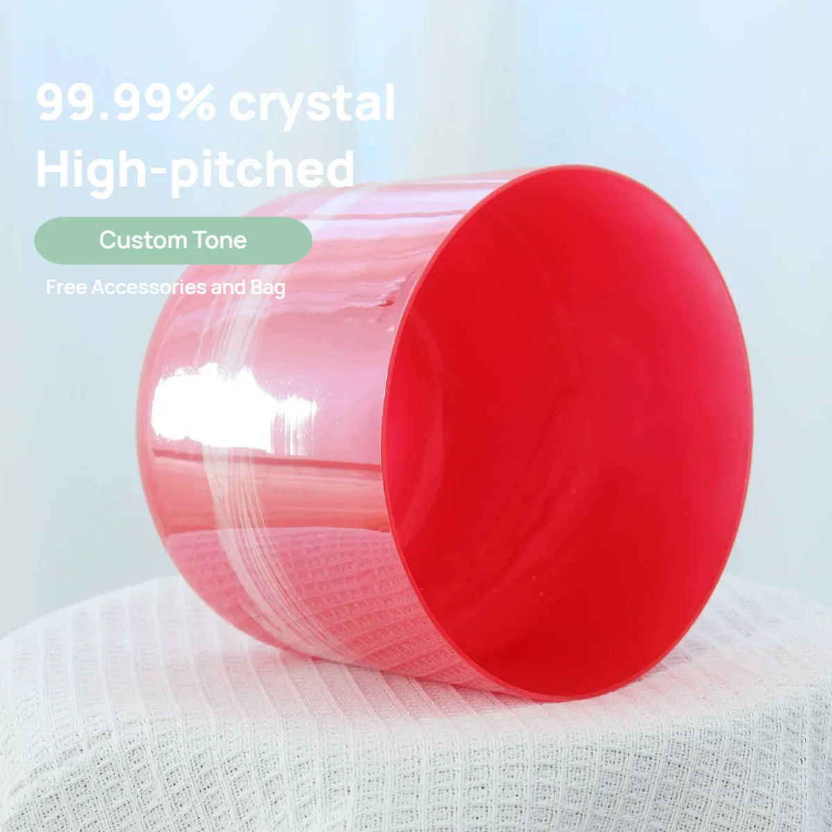 432 هرتز كريستال جرس الموسيقى الكوارتز نقي لهجة أداة التأمل مع حقيبة لشفاء شقرا العلاج الصوتي #1