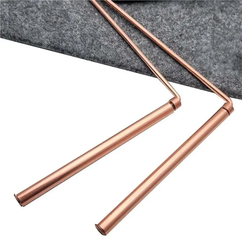 AC62-4Pcs Pure Copper Metal Detector Rod Water Witching Portable Dragon Seeking Detachable Tool Dowsing Rod