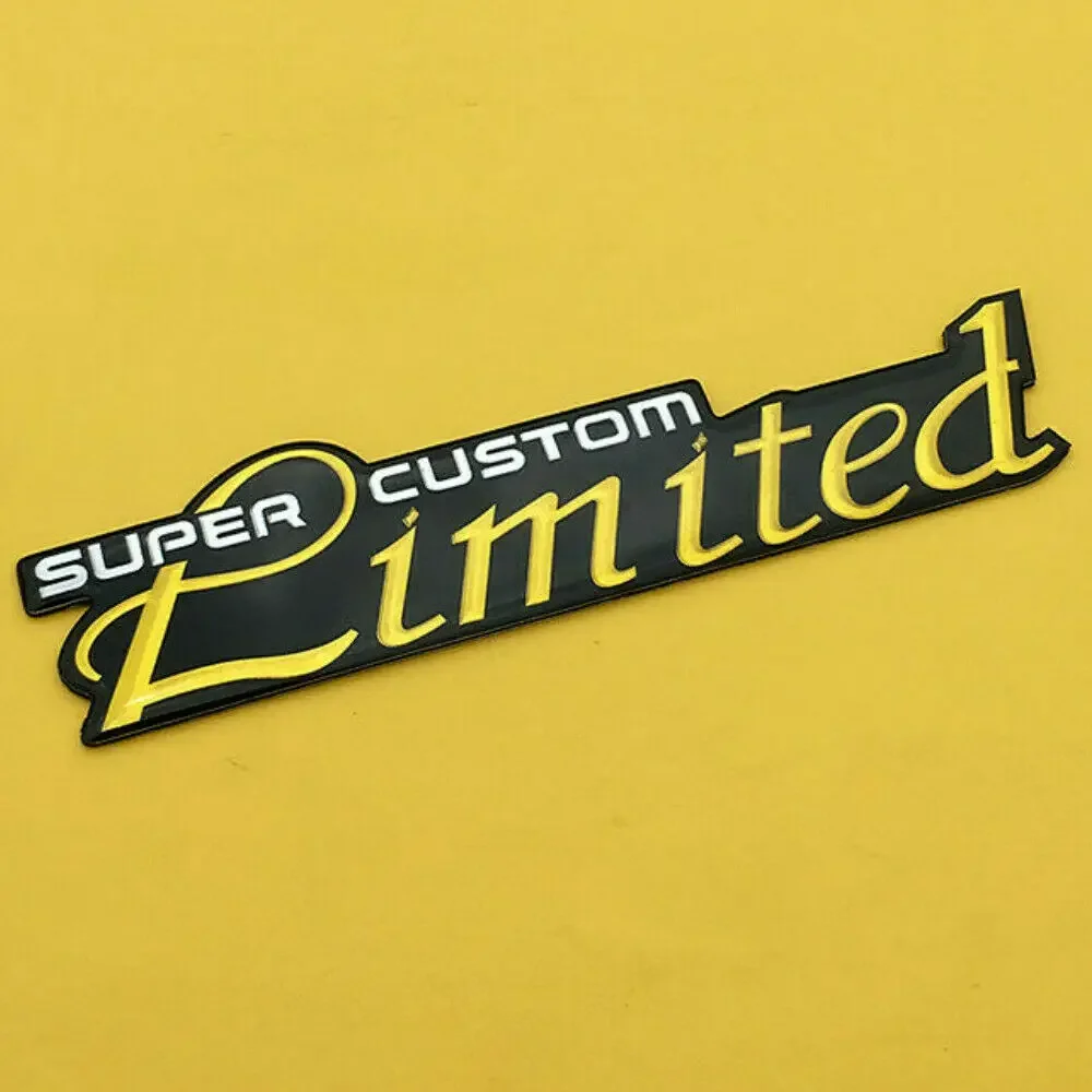 Metal Limited Super Custom Car Fender Emblems Trunk Sport Badge Decal Sticker