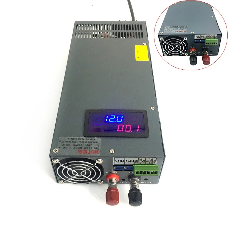 Adjustable Switching Power Supply 1500W 2000W AC-DC External Control 0-12V 24V 36V 48V 60V 72V 80V 90V 110V 150V 220V