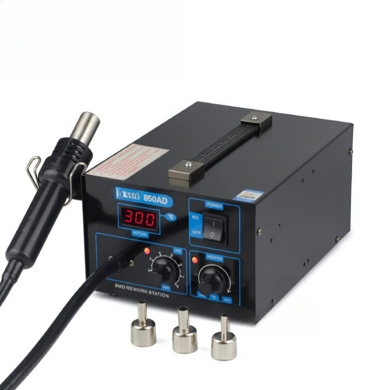 

Hot Sale 3 Nozzles Lead-Free Hot Air Soldering Station SMD Rework Station With 850 Heat Gun