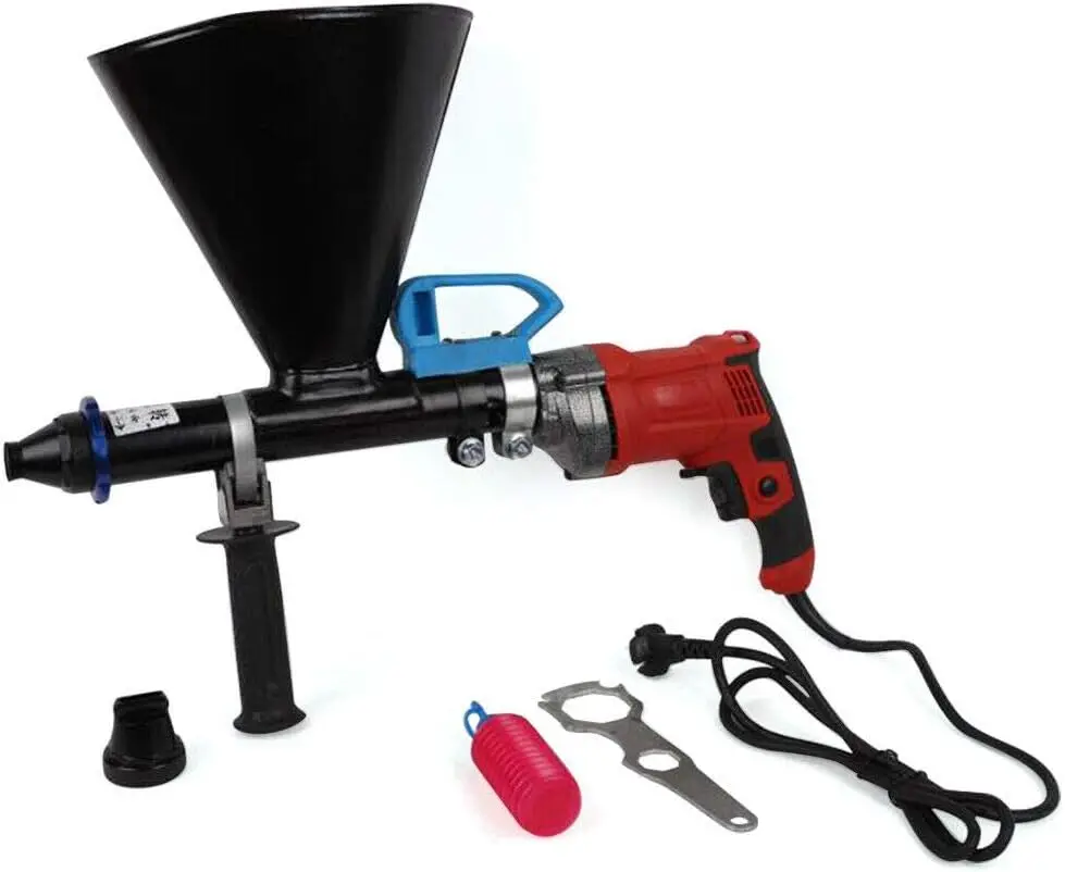 Mortar Caulking Gun Gap Grouting Machine 700W w/2 Nozzle Electric Grouting Tool Mortar Gun for Brick Pointing Applicator Machine