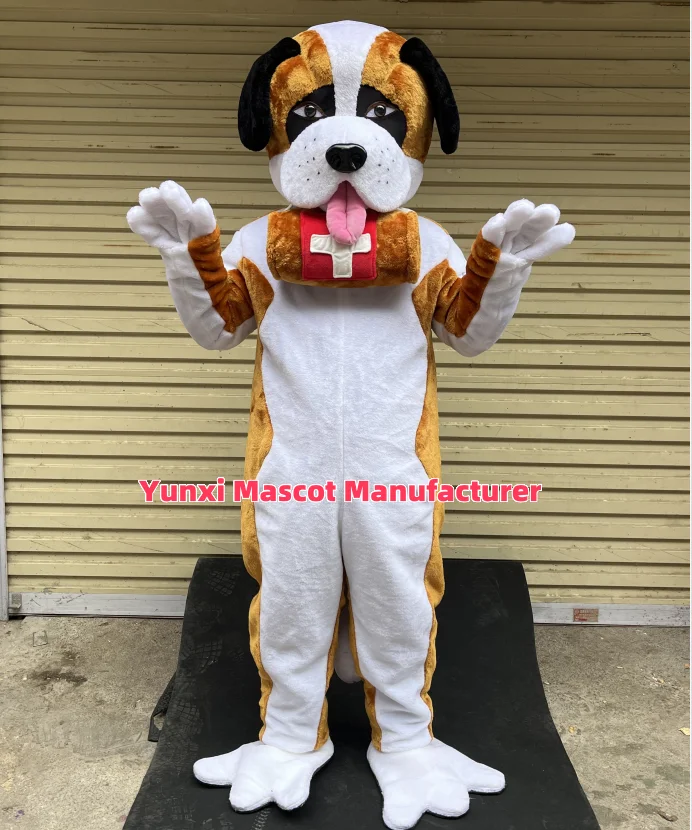 Saint Bernard dog mascot costume Husky carnival Halloween adult role play physical shooting