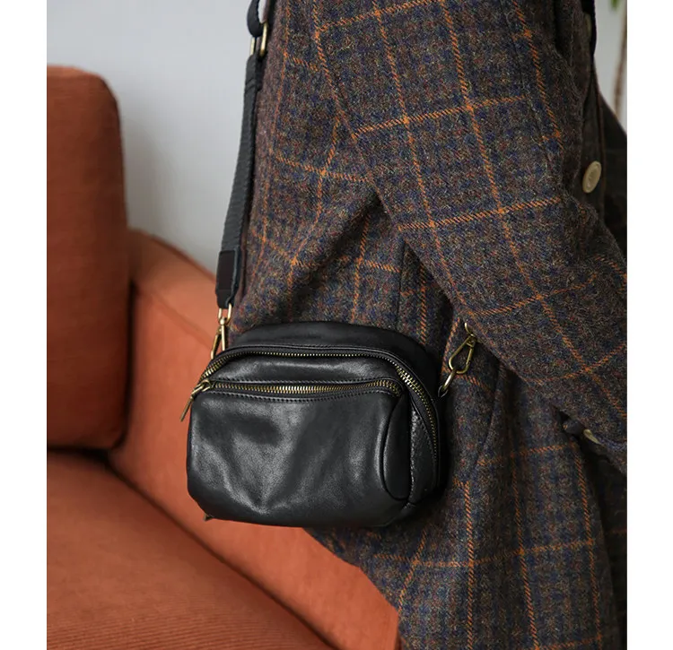 PNDME lässige Vintage-Umhängetasche aus pflanzlich gegerbtem Rindsleder für Damen, Wochenend-Reisetasche, Party-Luxus-Handtasche aus weichem Echtleder. – Detail 16