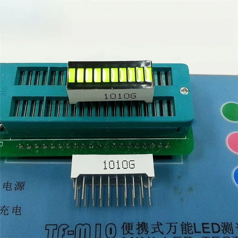5PCS 10-Segment LED Bar Graph Display Ultra Bright Red/Blue/Green 20Pin Digital Tube 25x10mm for Arduino DIY Projects