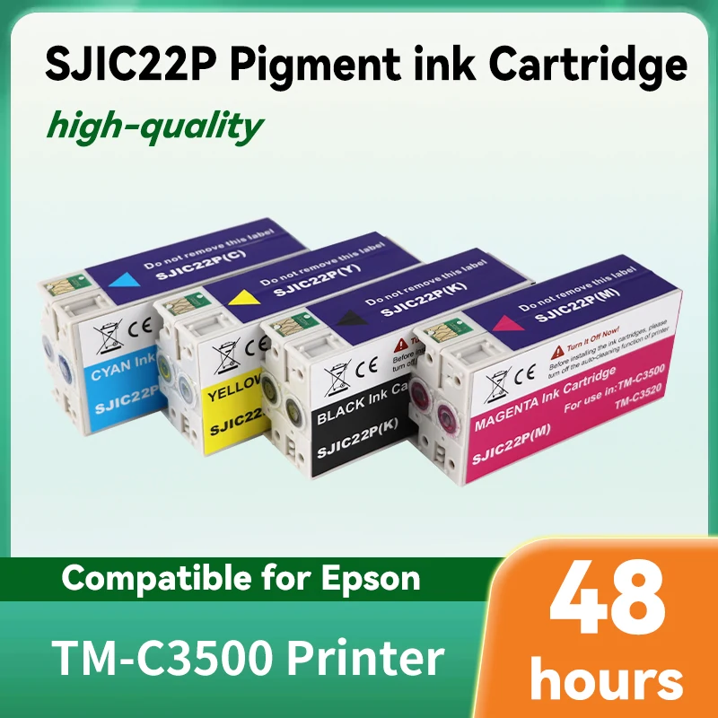 أوروبا SJIC22P خرطوشة الحبر الصباغ متوافقة مع خراطيش الحبر طابعة الملصقات Epson TM-C3500 C3500 C33S020577 SJIC22P(K)