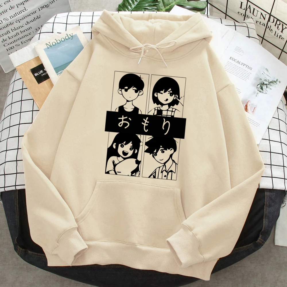 Omori hoodies women funny Winter sweat y2k graphic sweater women Kawaii tracksuit