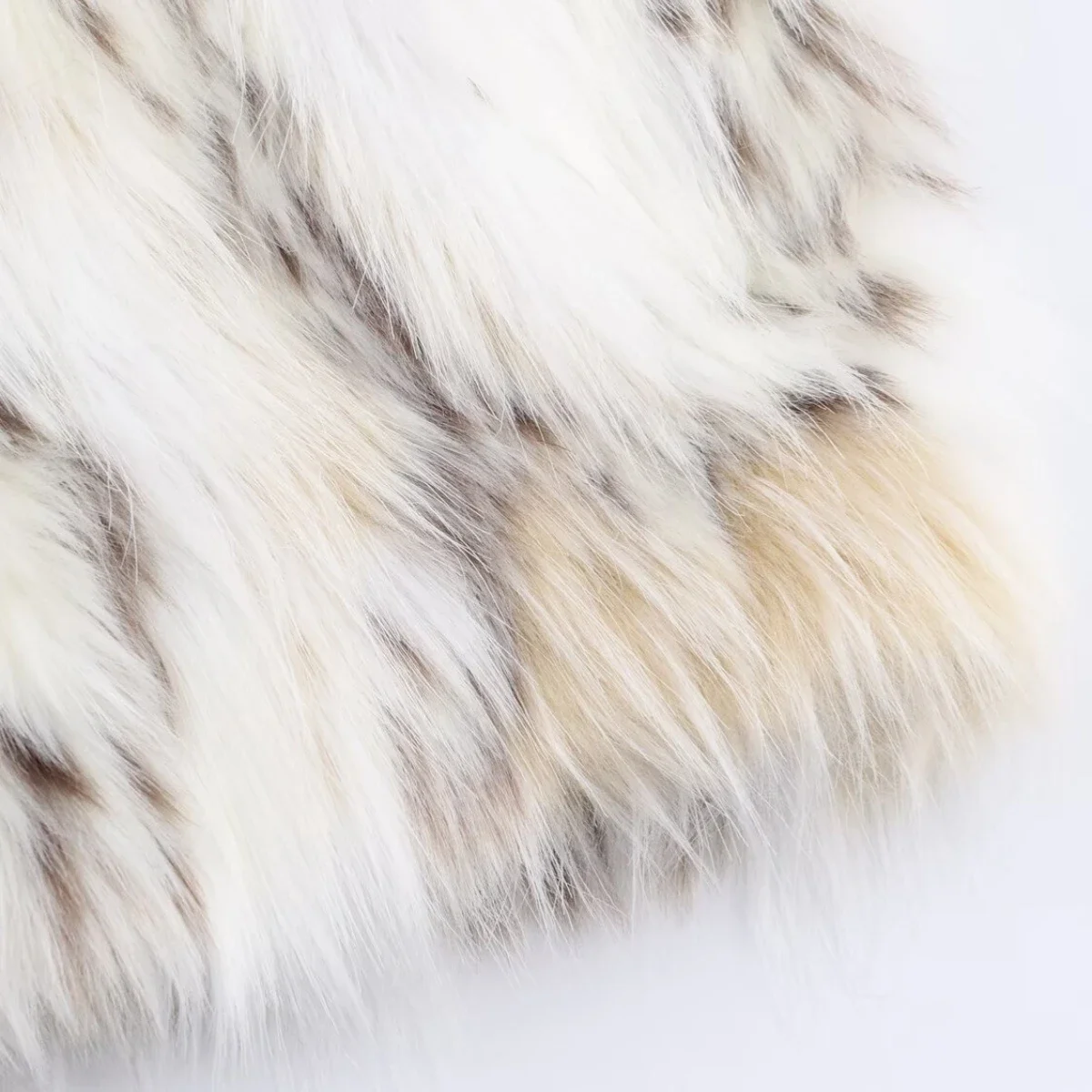 เสื้อแจ็คเก็ตขนเฟอร์เทียมลายเสือดาวทรงหลวมสำหรับผู้หญิง คอสูง แขนยาว ติดกระดุมซ่อน ทรงครอป เสื้อโค้ทแฟชั่นใหม่สำหรับต้นฤดูใบไม้ร่วง สไตล์ผู้หญิงสุดชิค