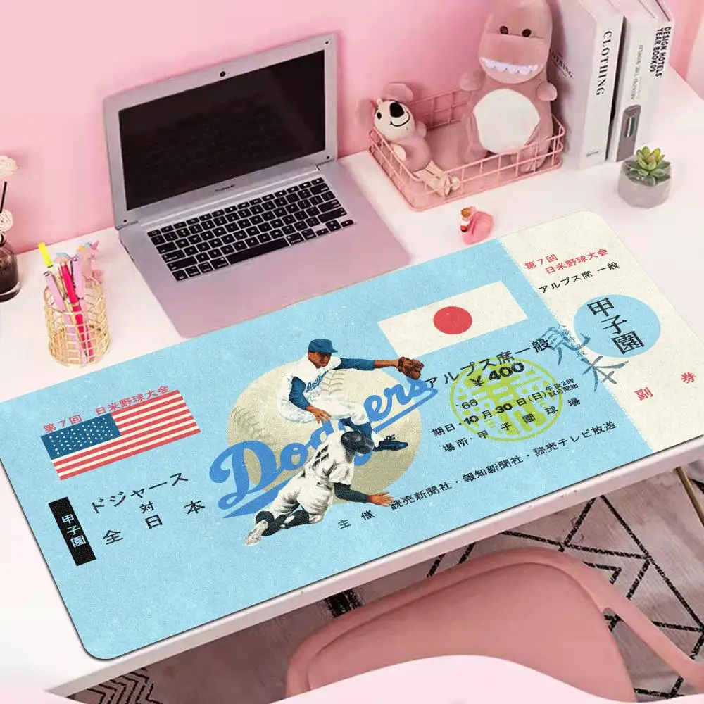 

1966 Japan x Los Angeles Ticket Mouse Pad Desk Cute HD Desk Pad Extended Gaming Keyboard Mats Large XXL Gamer Mousepad 90x40