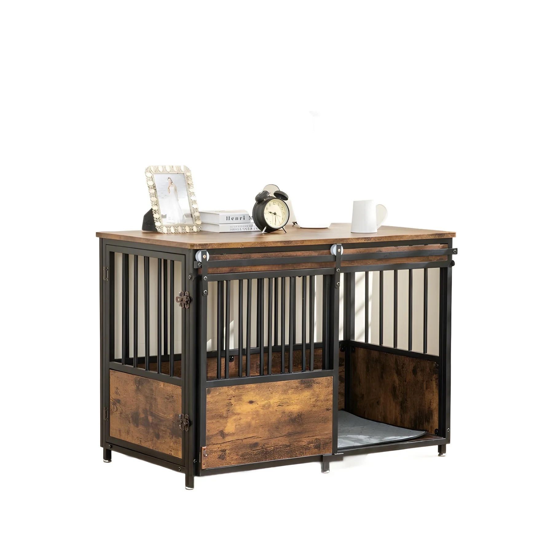 Large pet dogs are suitable for wooden heavy-duty dog cages, simple and durable for household use
