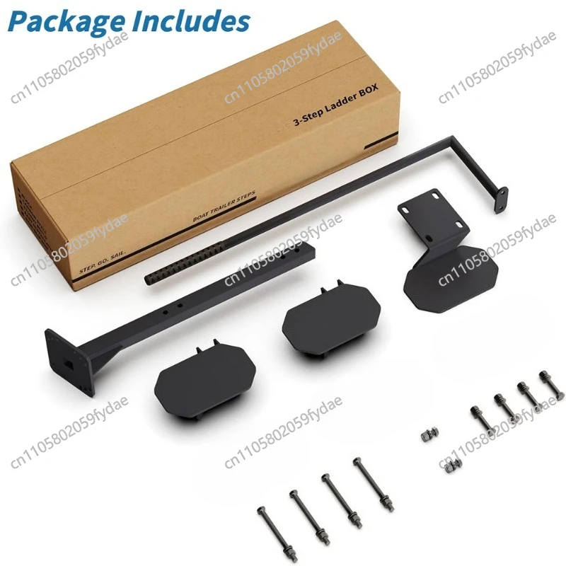 

Усиленная морская лестница-ступенька для прицепа с ручкой, грузоподъемность 450 фунтов, нескользящая EVA-подкладка, для причала и спуска лодок